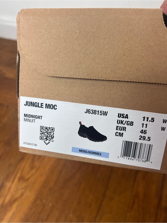 New in Box JUNGLE MOC Merrell Men’s Black Slip-On Casual Walking Shoes 11.5 main image 12